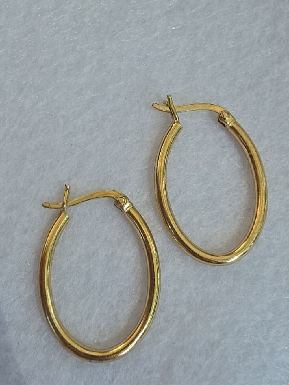 Gold Plated Sterling Silver Hoop Earrings -